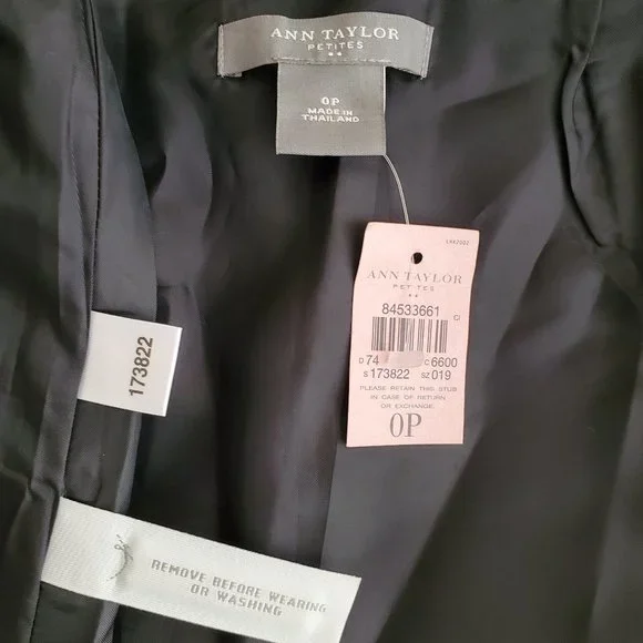 Ann Taylor Scrolling Swirls Short A-line Skirt | NWT | 0P | Black White - Picture 13 of 15